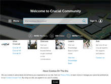 Tablet Screenshot of forums.crucial.com