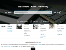 Tablet Screenshot of forum.crucial.com